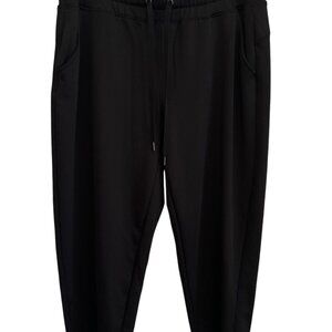 Tek Gear Womens Black Jogger Capri’s S With Drawstring Waist & Zip Back Pockets